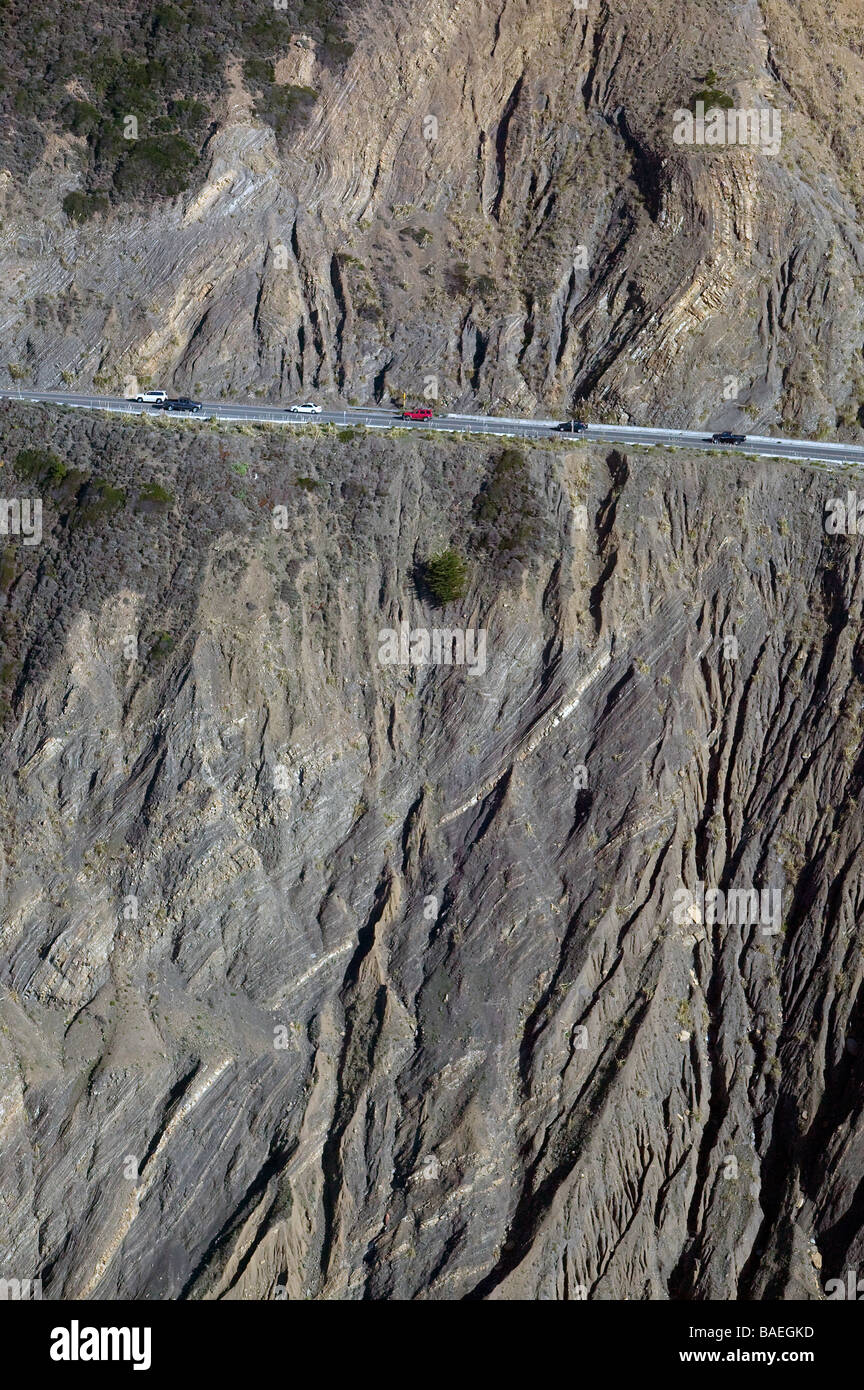Luftaufnahme über Teufels Folie California Highway eine Pacific Coast Stockfoto
