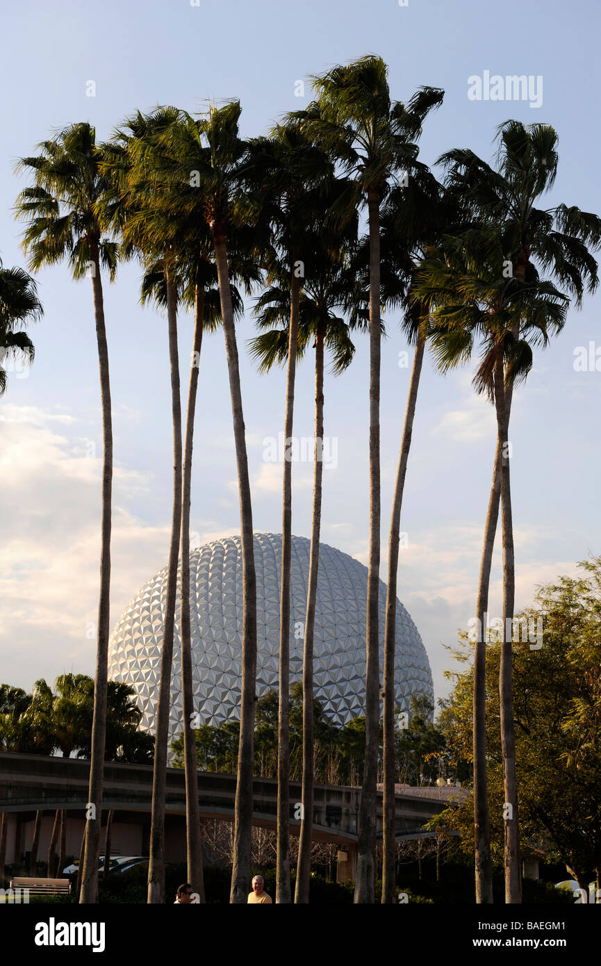 Raumschiff Erde im Walt Disney World Epcot Theme Park Center Orlando Florida Central Stockfoto