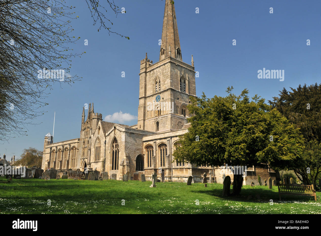 St John the Baptist Church, Burford, Cotswolds, UK. Stockfoto