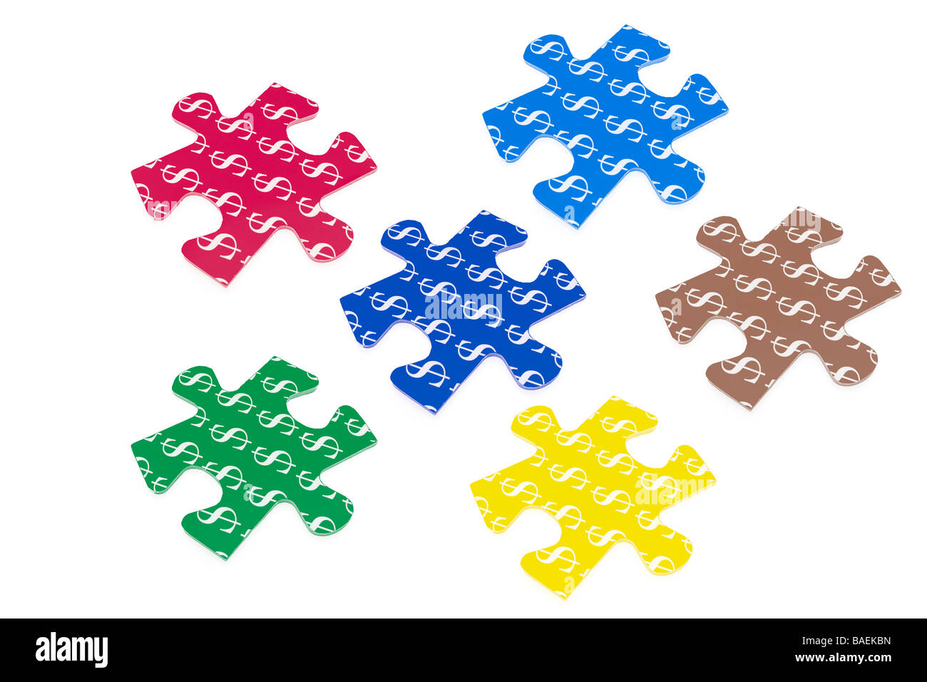 Jigsaw Puzzle-Teile Stockfoto