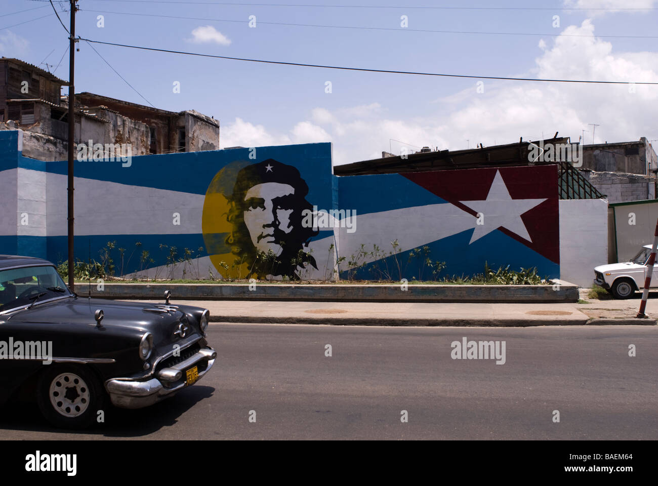 Wandbild des Argentinischen geborenen Ernesto Che Guevara in Havanna, Kuba. © Craig M. Eisenberg Stockfoto