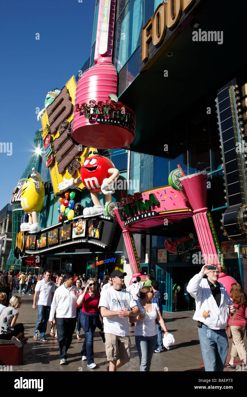 Blick entlang den südlichen Teil des Las Vegas Boulevard Las Vegas Nevada, usa Stockfoto