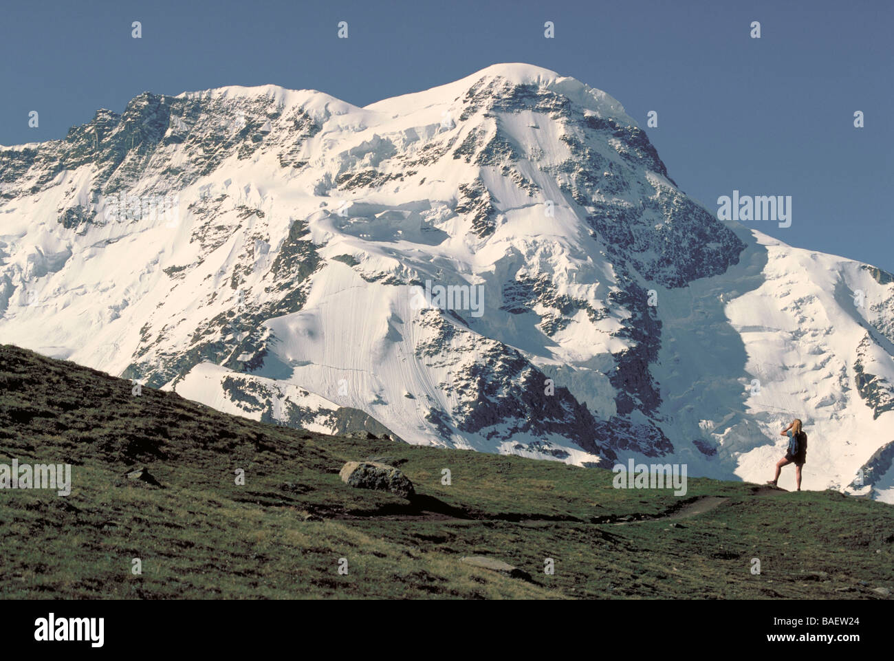 Elk125 3143 Schweiz Alpen Breithorn 4159 m Stockfoto
