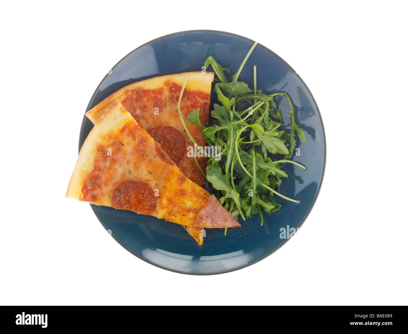 Salami und Chorizo Pizza Stockfoto