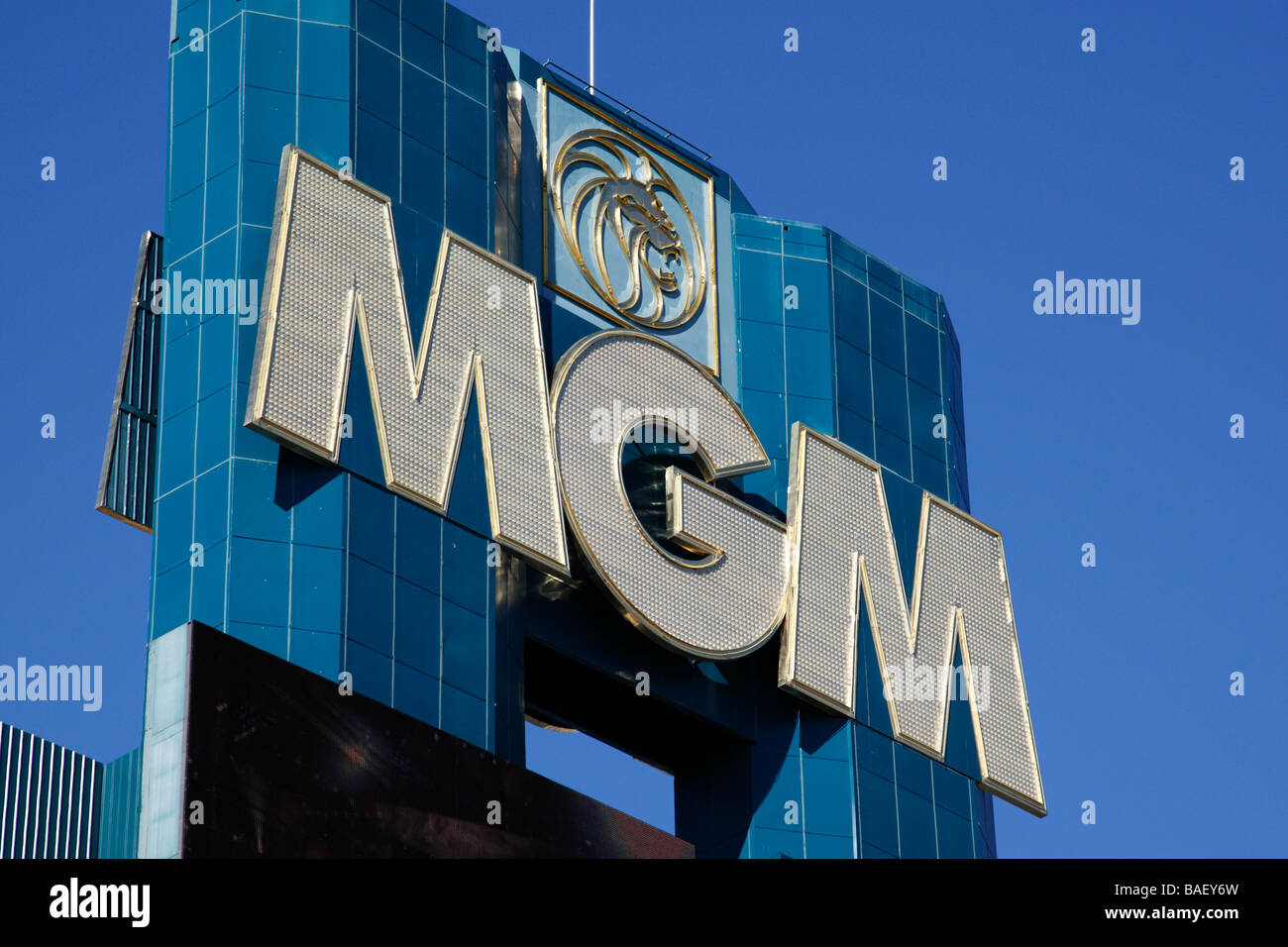 MGM grand Hotel und Casino in der Ecke des Tropicana Avenue und Las Vegas Boulevard Las Vegas Nevada, usa Stockfoto