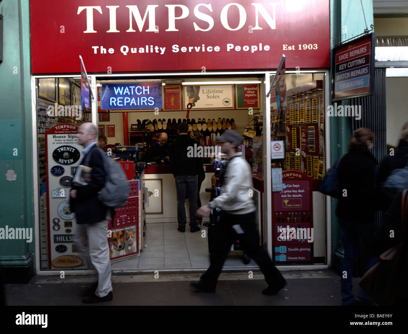 Timpson Shop London England Stockfoto