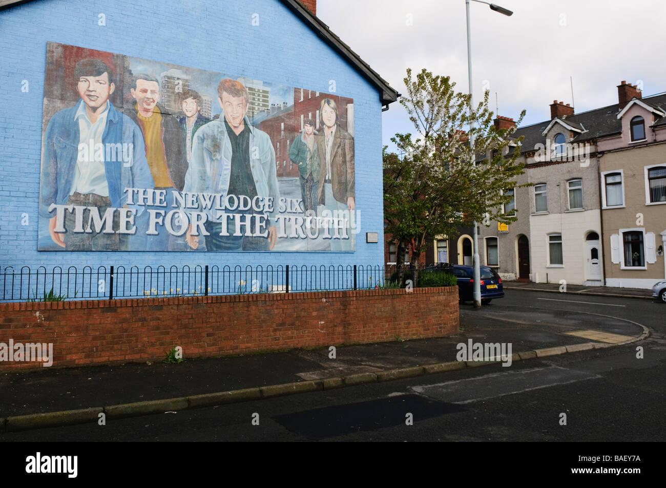 Wandbild "der neuen Loge sechs. Zeit für die Wahrheit "in neuen Lodge, Belfast Stockfoto