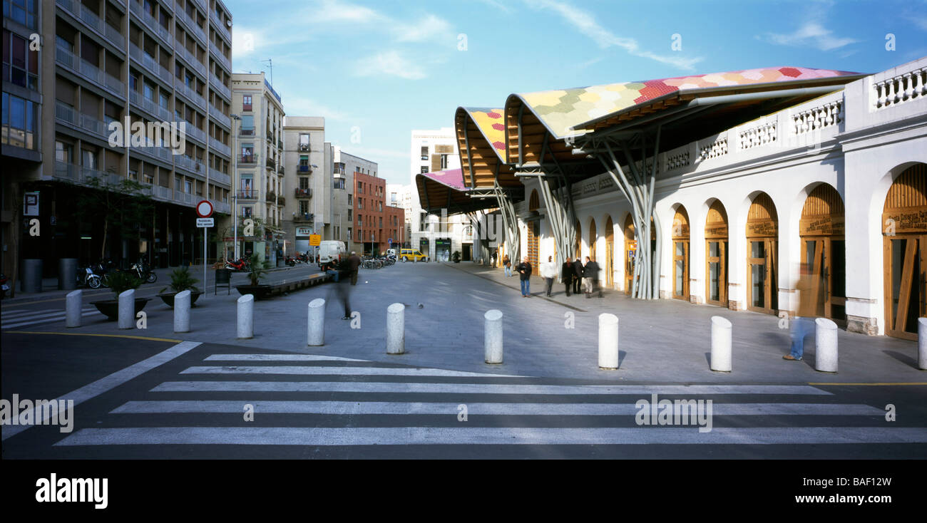 Santa Caterina Markt, Barcelona, Spanien, Scorpion Arquitectes Associats Sl - Enric Miralles Benedetta Tagliabue, Santa caterina Stockfoto