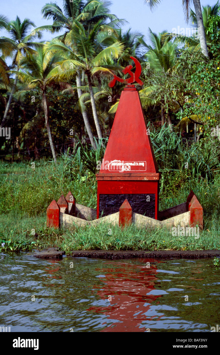 Kerala Indien Backwaters Tempel zwischen Chambakkulam und Kollam Stockfoto