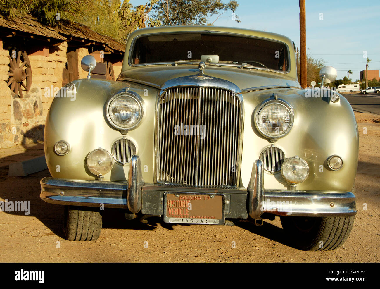 Antik 1960 Jaguar auf dem display Stockfoto