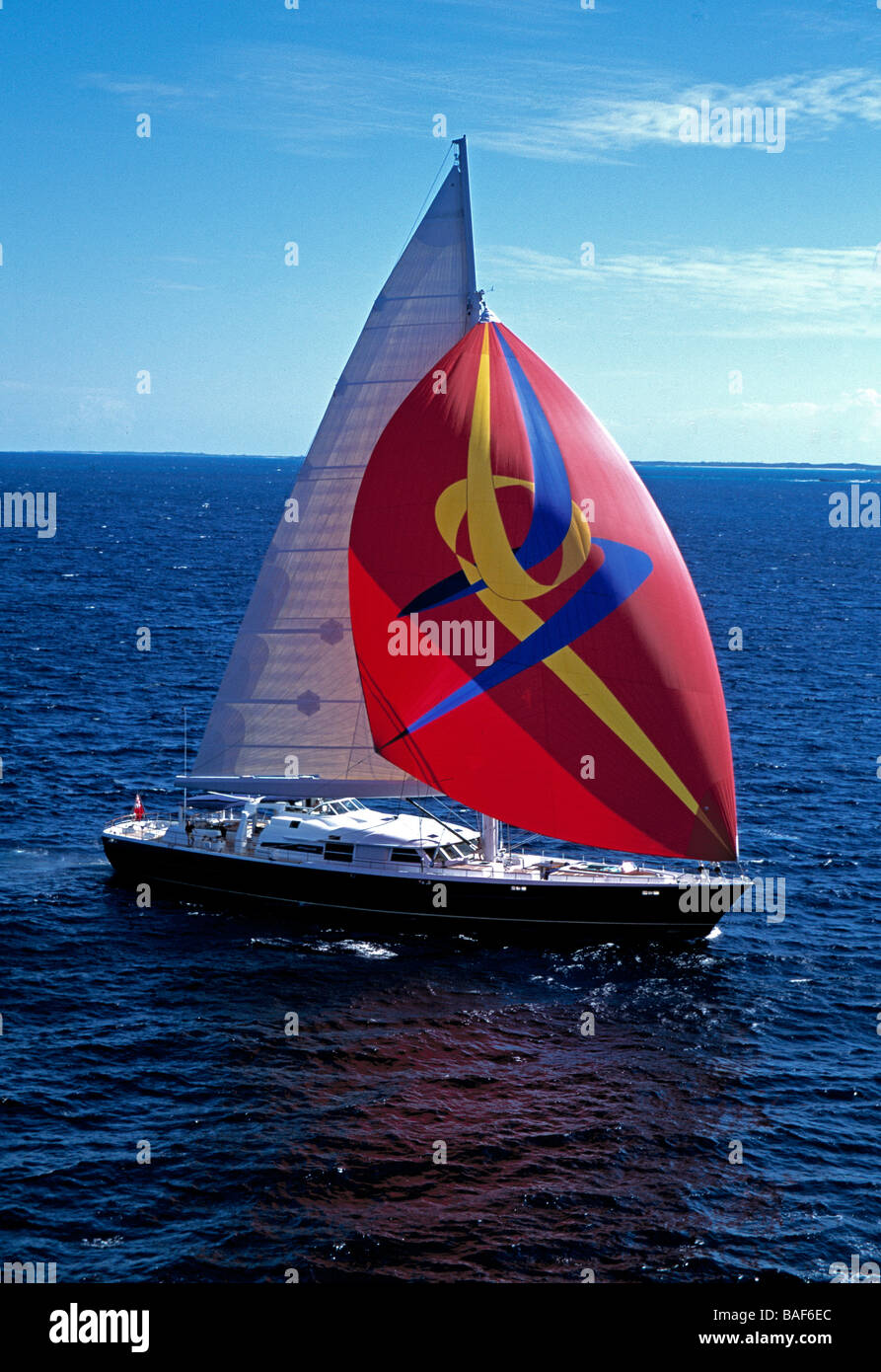 Mitseaah, Bahamas, Lp Architektur + Yacht Design Ltd, Mitseaah Ariel motor Ansichtsmodus. Stockfoto
