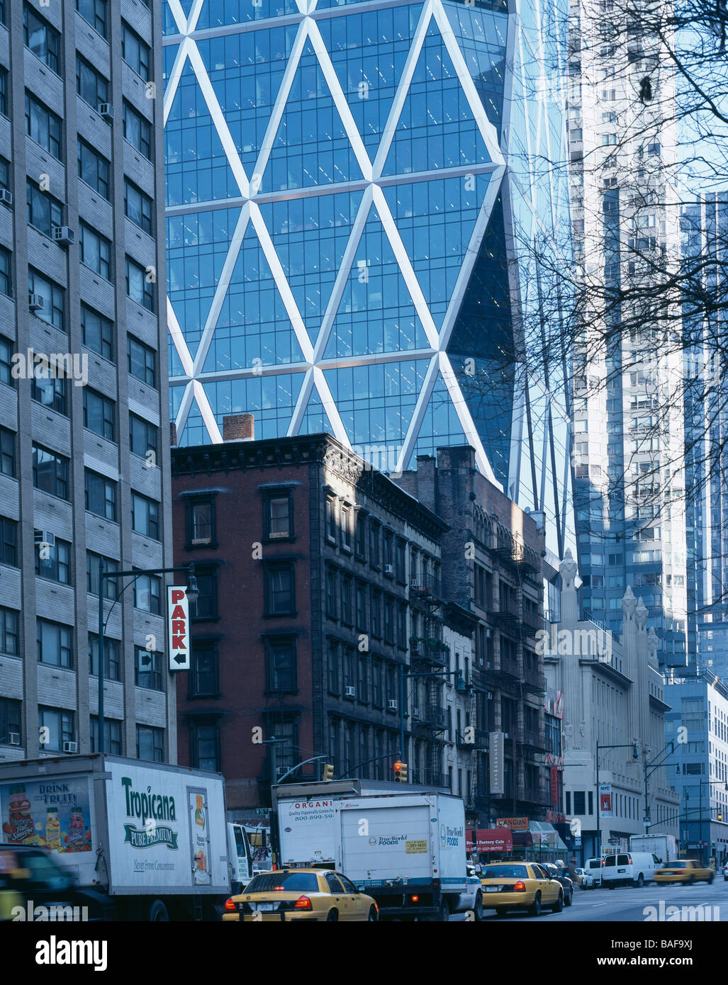 Der Hearst Tower, New York, Vereinigte Staaten, Foster und Partner, der Hearst Tower. Stockfoto