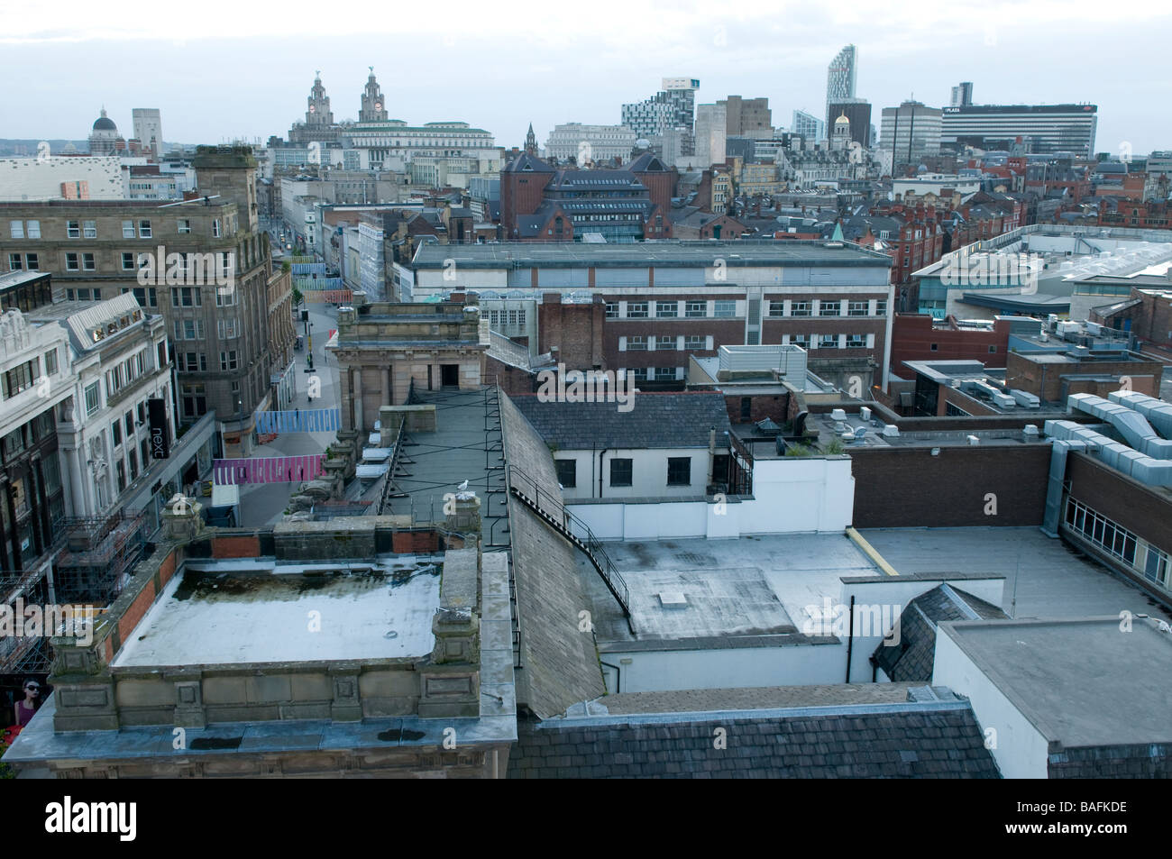 Liverpool City Centre Dächer Merseyside UK Stockfoto