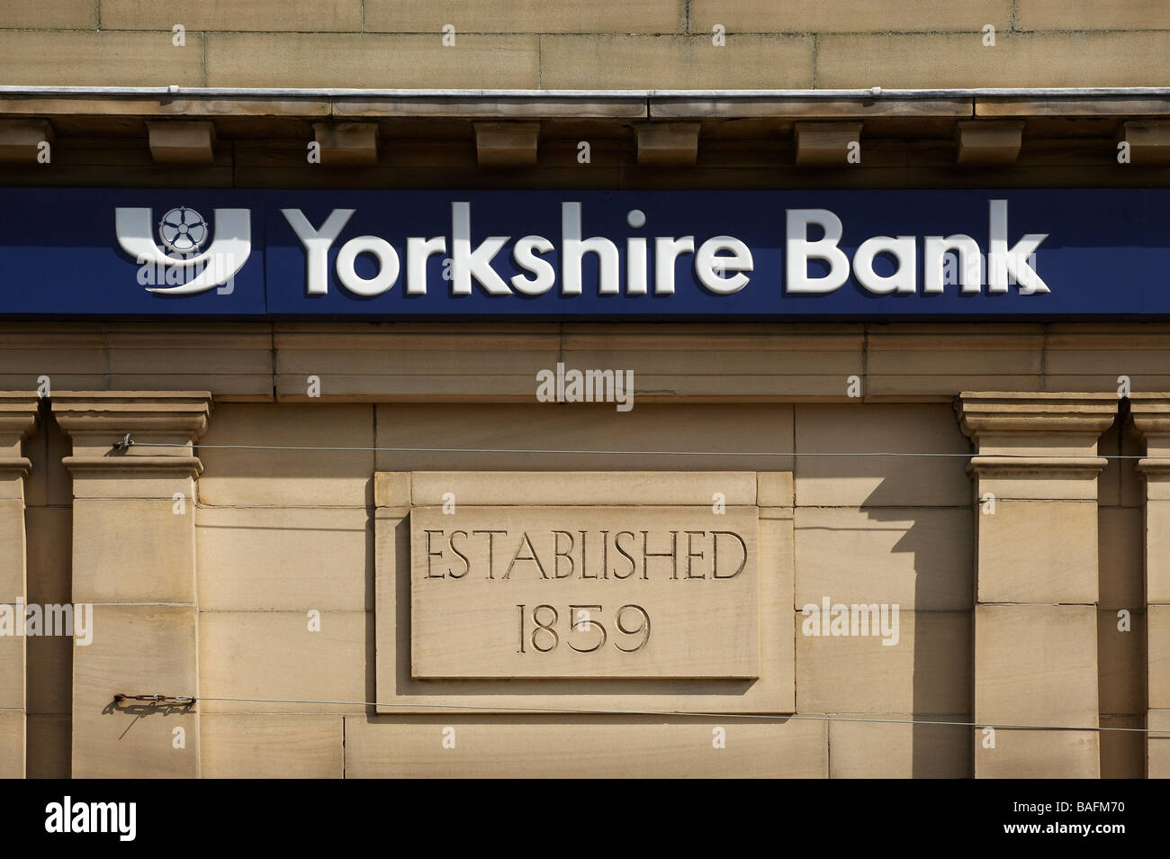 YORKSHIRE BANK ZEICHEN LOGO UK Stockfoto