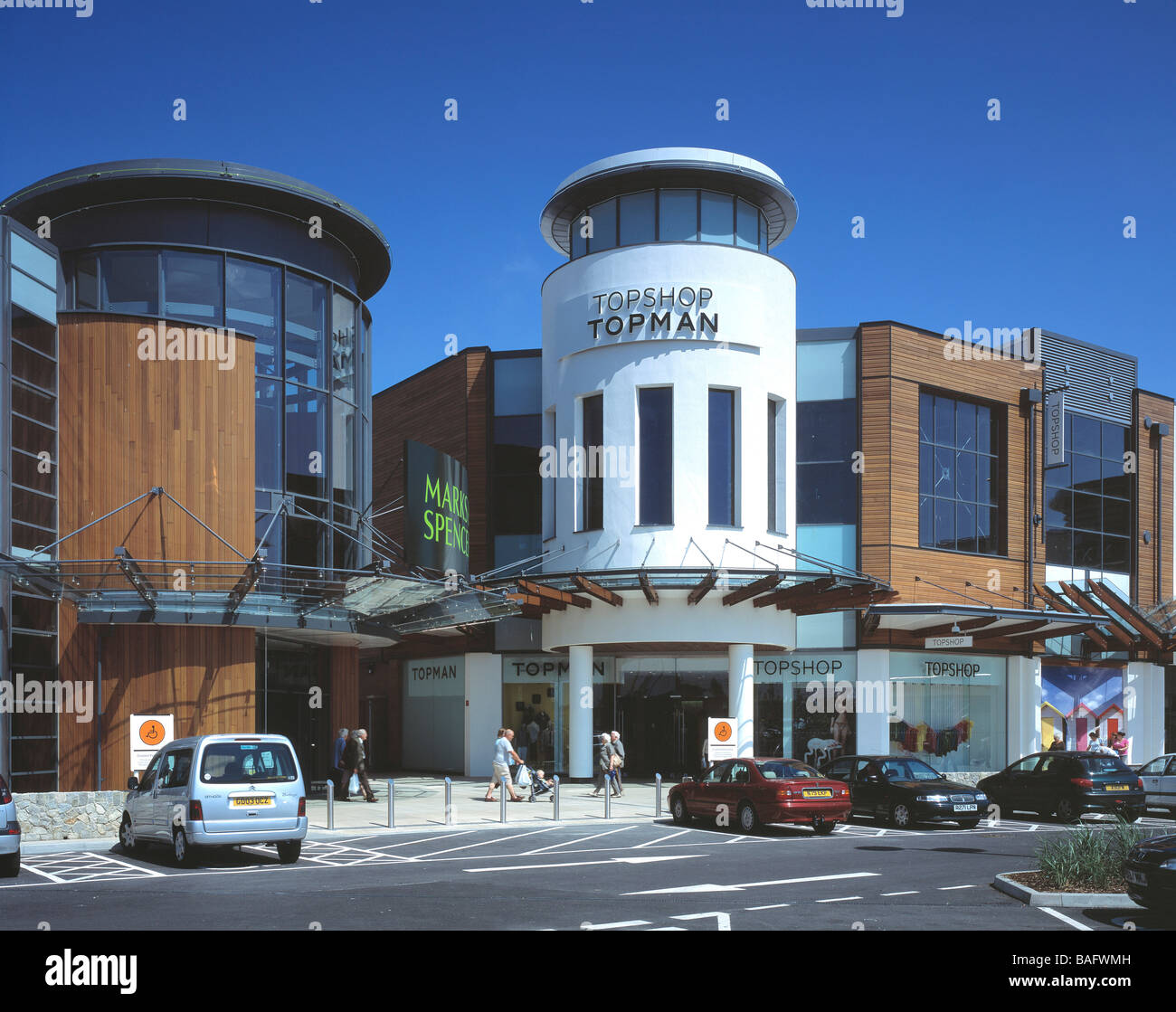 Westcross Shopping Centre, Thanet, Vereinigtes Königreich, Chetwood Associates, Westcross Einkaufszentrum Übersicht. Stockfoto