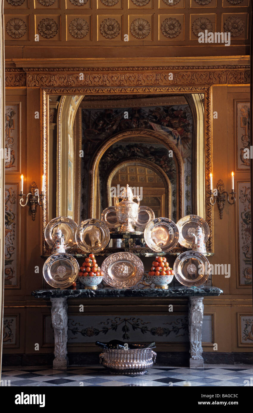 Frankreich, Seine et Marne, Umgebung von Melun, Chateau de Vaux le Vicomte, 17. Jahrhundert, Salle des Buffets Stockfoto