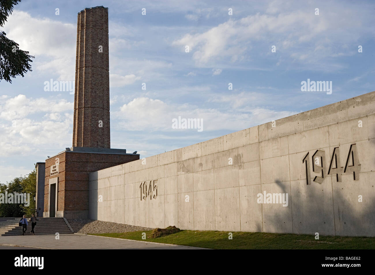 Polen, Lodz Region, Lodz, Gedenken Denkmal für die Opfer des Ghettos in er Bahnhof Radegast Stockfoto