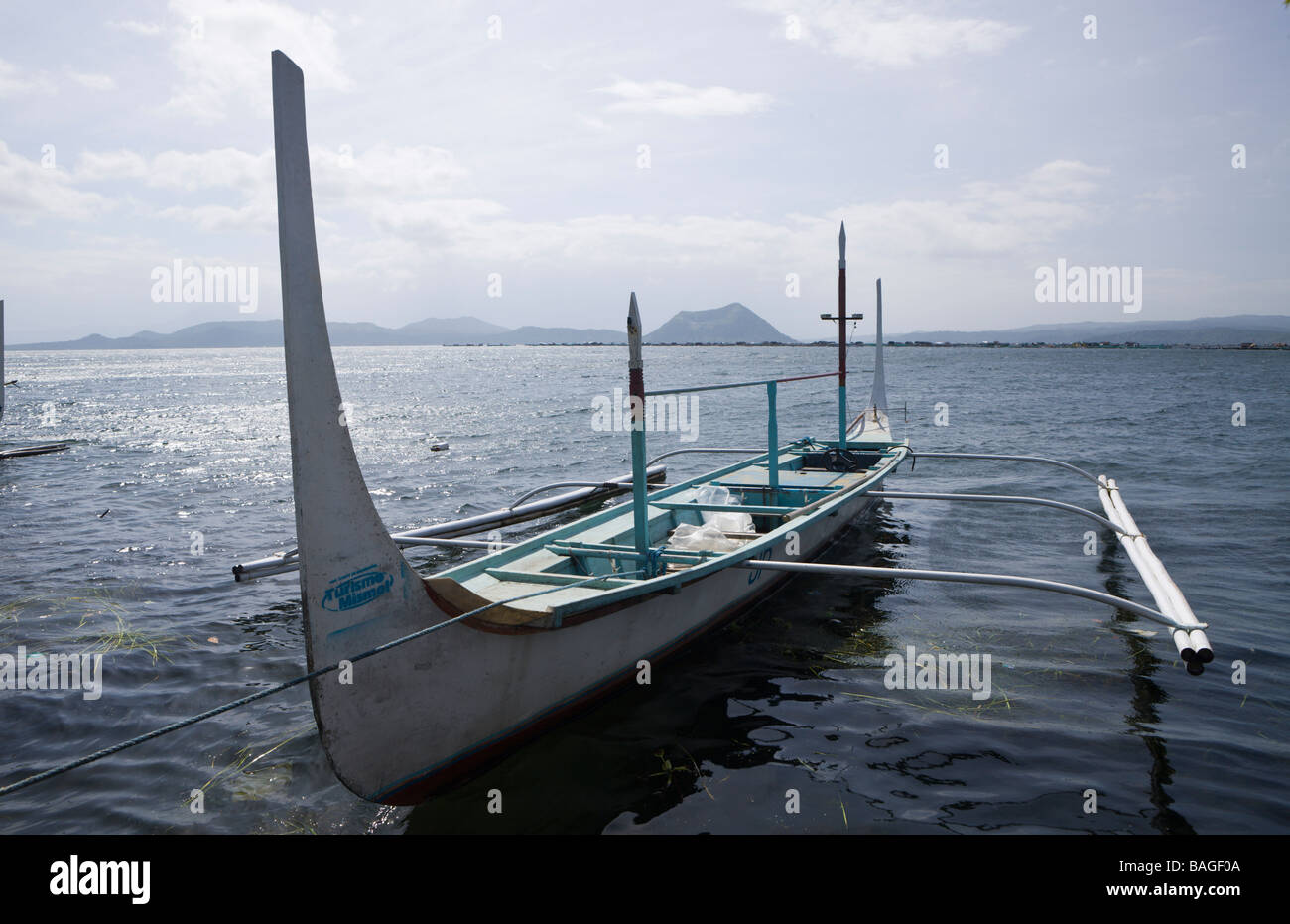Ausleger am Lake Taal Philippinen Stockfoto
