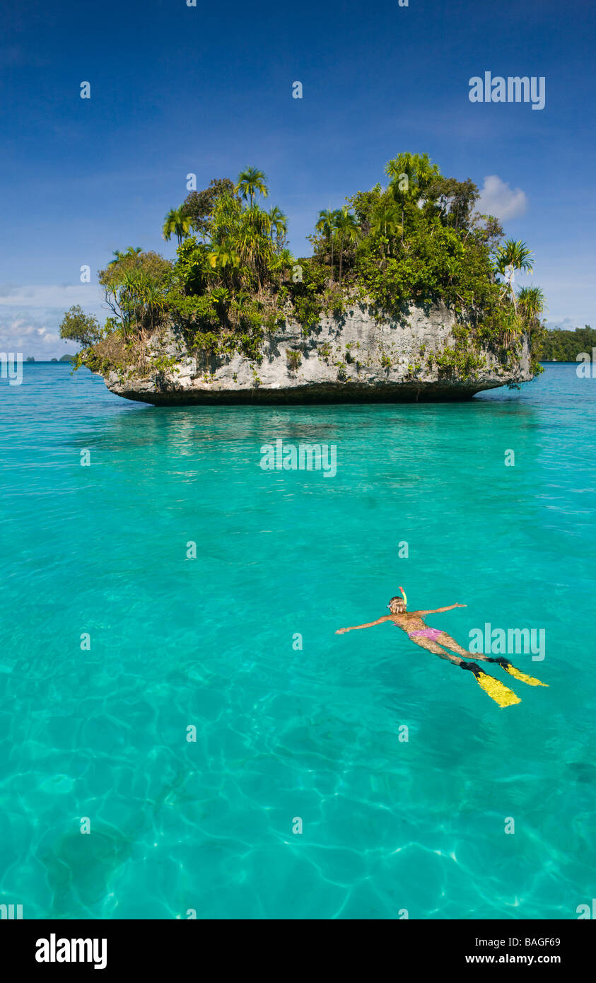 Schnorcheln auf den Inseln von Palau Mikronesien Palau Stockfoto