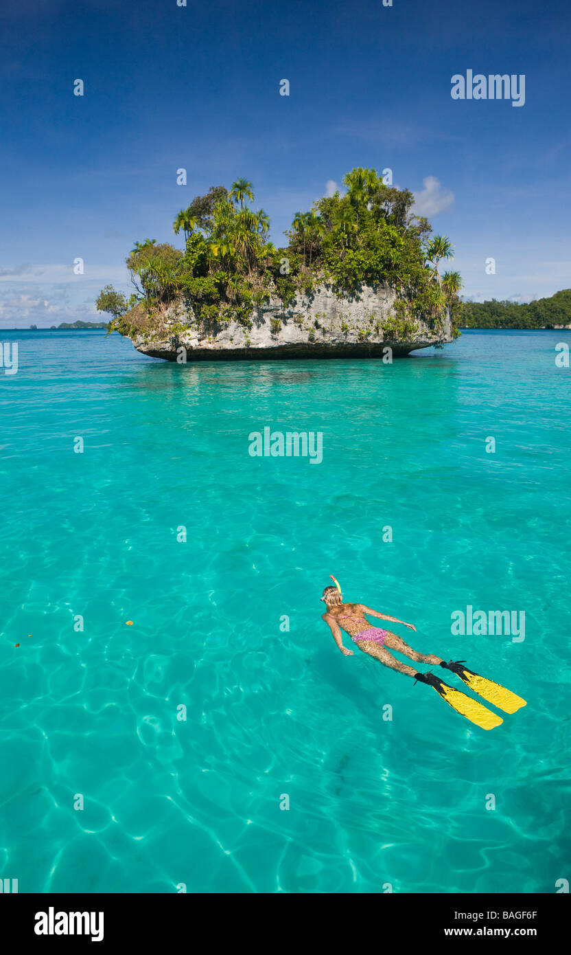 Schnorcheln auf den Inseln von Palau Mikronesien Palau Stockfoto
