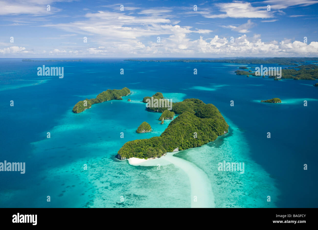 Long Beach Island auf Palau Mikronesien Palau Stockfoto