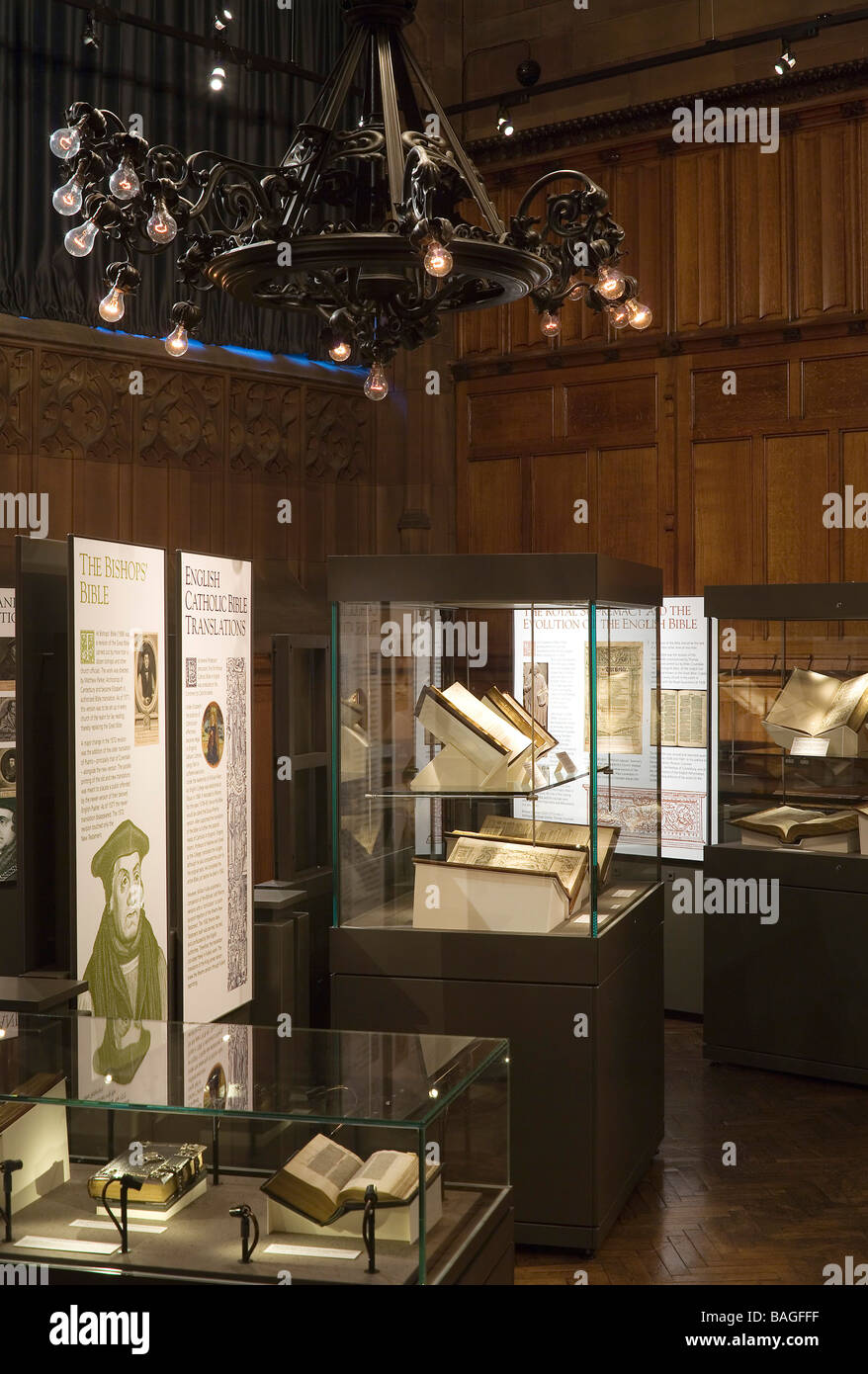 JOHN RYLANDS LIBRARY, AUSTIN-SMITH: HERR, MANCHESTER, VEREINIGTES KÖNIGREICH Stockfoto