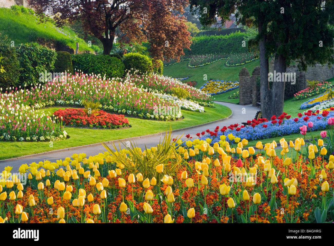 Schlossgarten Guildford, Surrey, UK Stockfoto