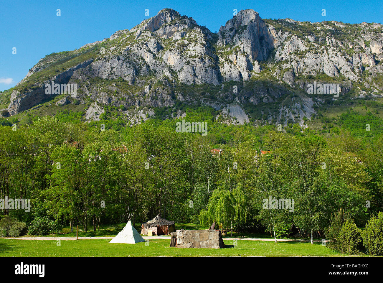 Frankreich, Ariege, Tarascon Sur Ariege Pyrenäen Park der prähistorischen Kunst Stockfoto