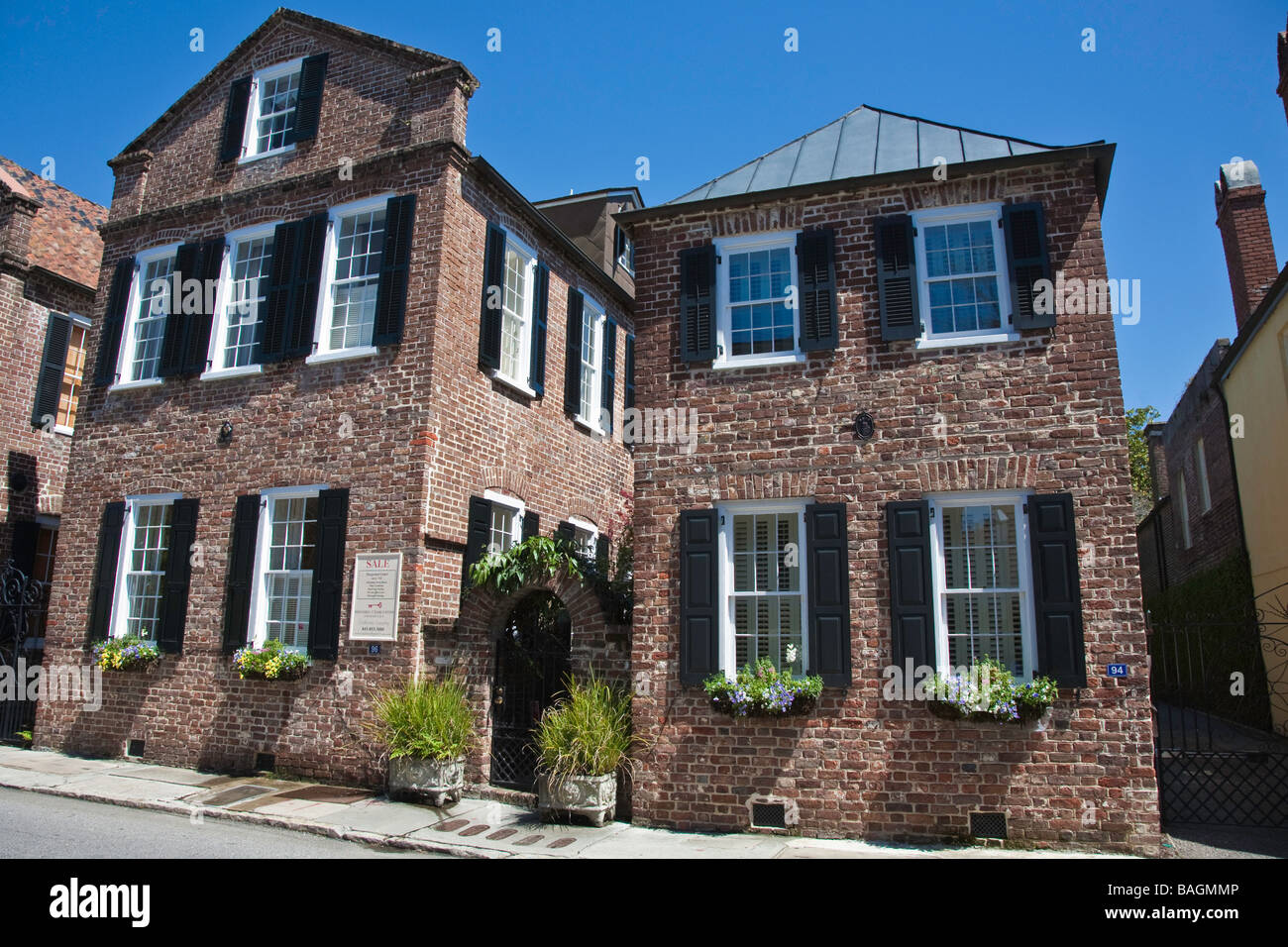 Villa und Häuser in Charleston South Carolina USA Nordamerika Stockfoto