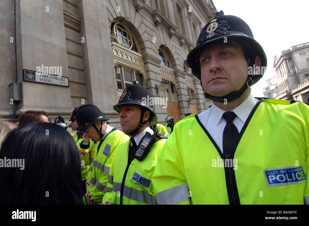 G20-Gipfel, Polizei, London, England, UK Stockfoto