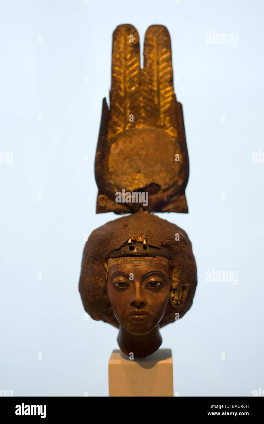 Deutschland, Berlin, Museumsinsel, Weltkulturerbe von UNESCO, dem Alten Museum (altes Museum) alten Ägypten, Königin Teje von Stockfoto