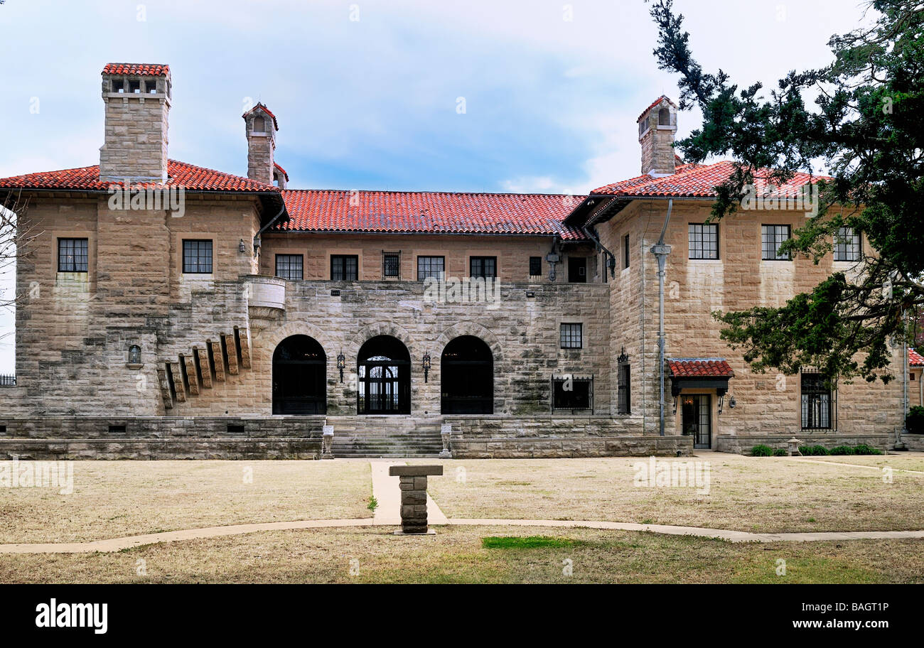 Nordansicht des Herrenhauses Marland in Ponca City, Oklahoma, USA. Stockfoto