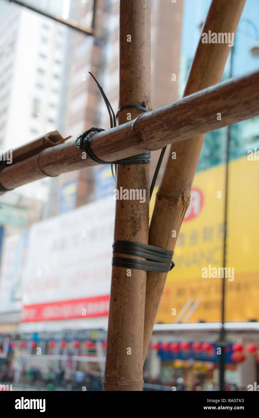 Traditionelles Bambusgerst in Hongkong, China Stockfotografie - Alamy