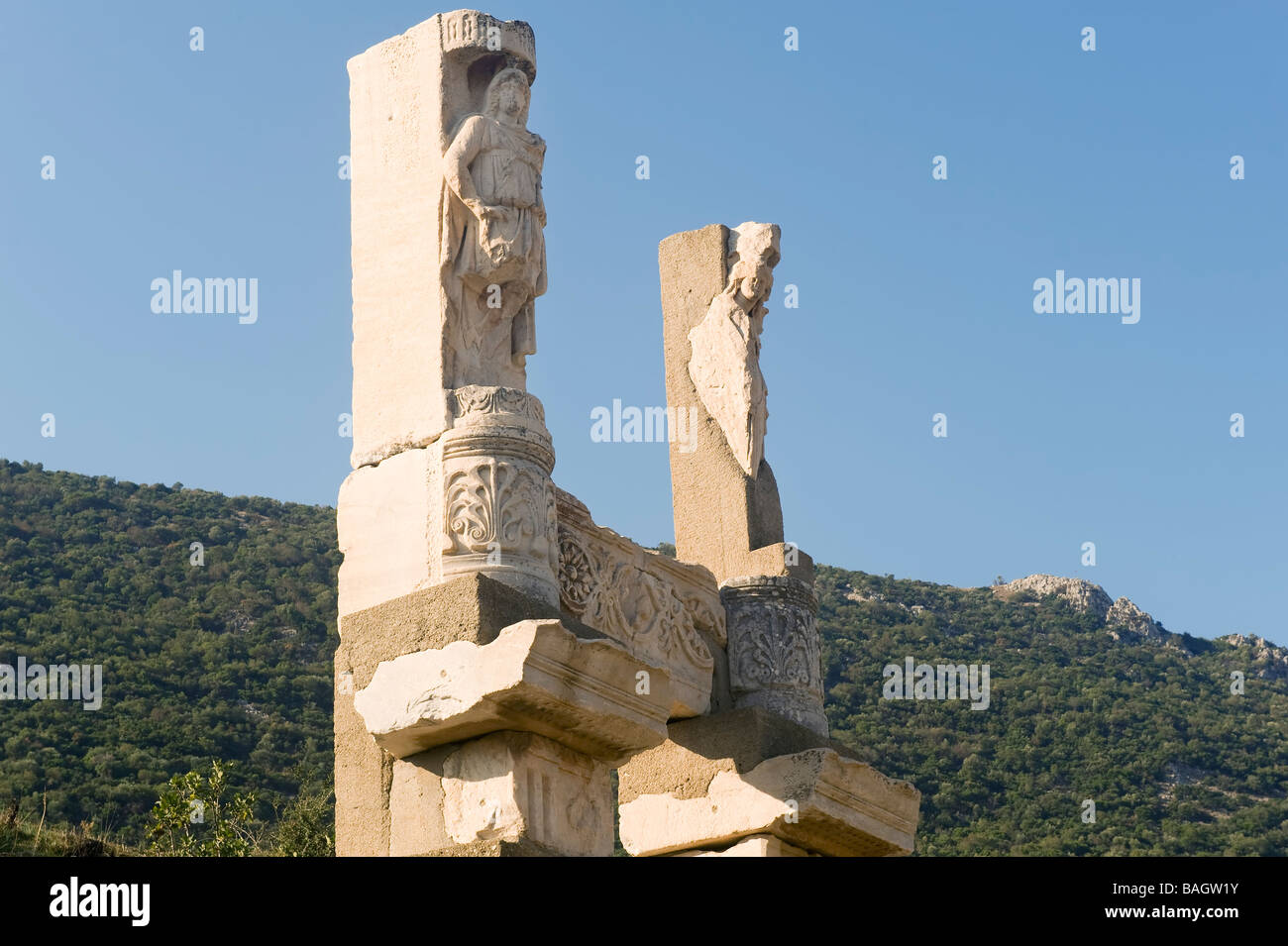 Domitian Tempel Spalten Ephesus-Türkei Stockfoto