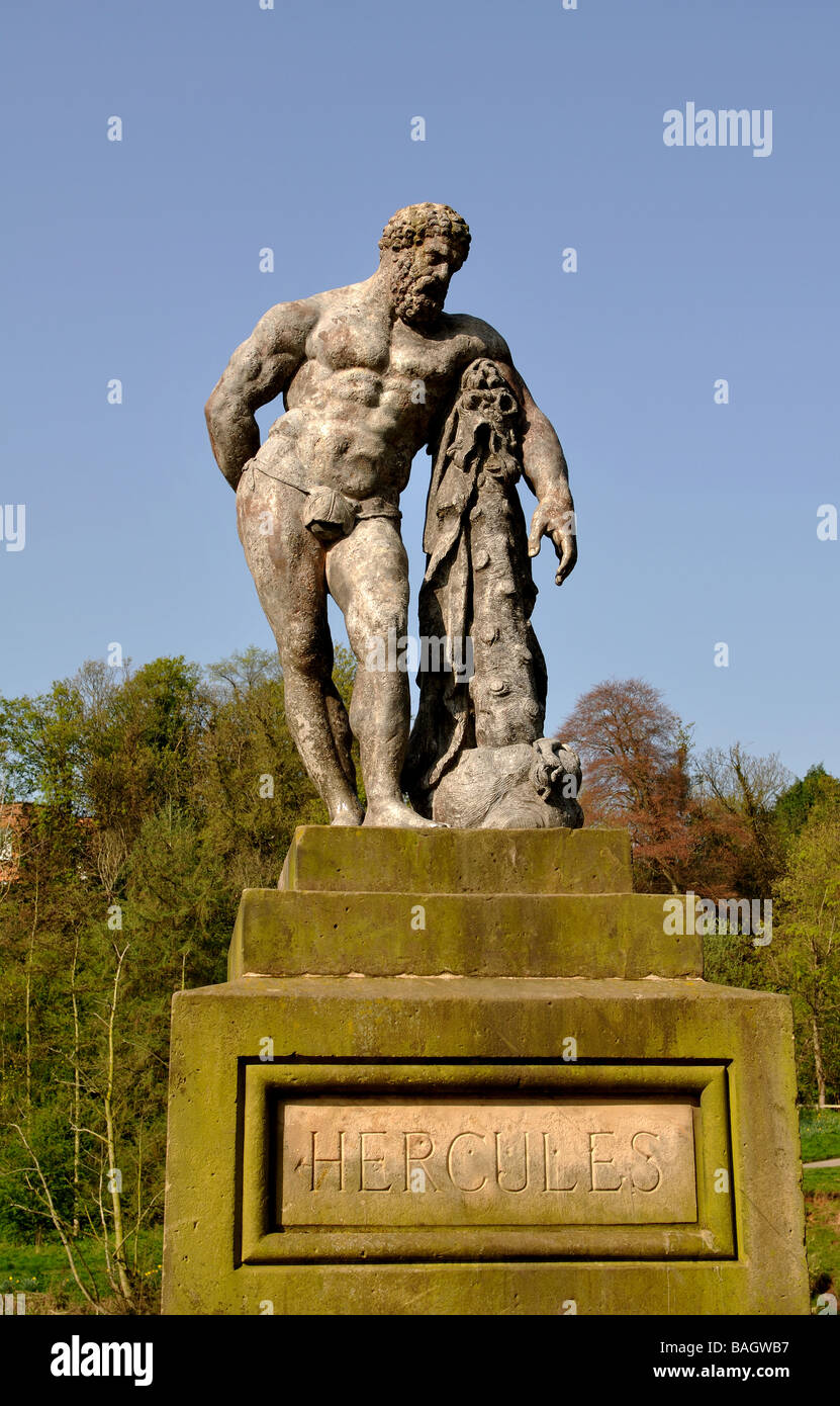 Herkules-Statue von Fluss Severn, Shrewsbury, Shropshire, England, UK Stockfoto