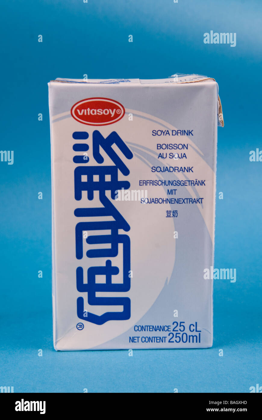 Chinesische Soja-Getränkekarton Stockfoto