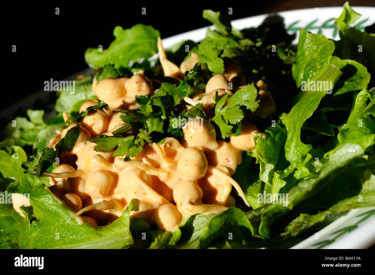 Foto von einem Küken-Erbsen-Salat Stockfoto