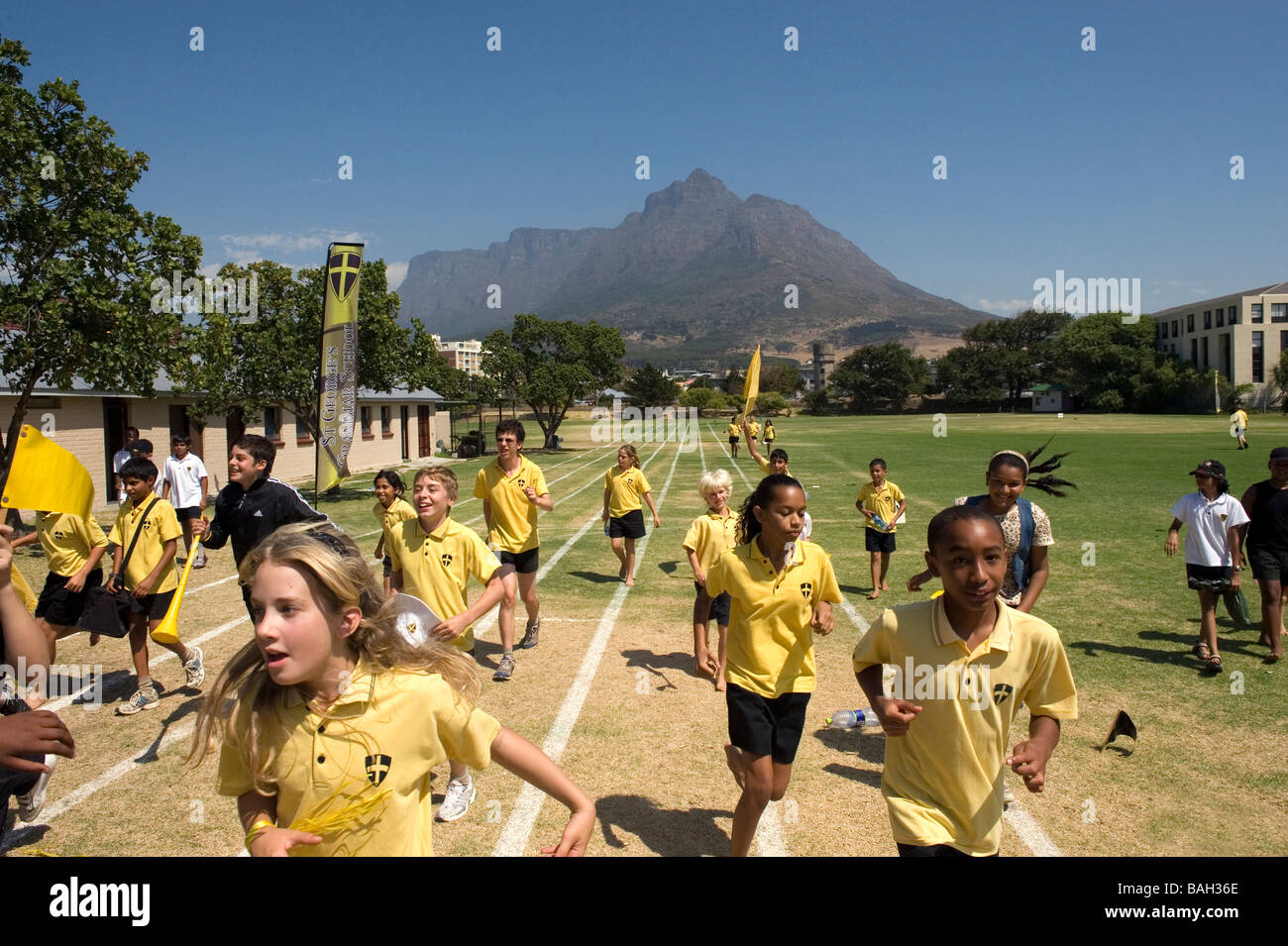 Leichtathletik-Gala am St Georges Schule Kapstadt Südafrika Stockfoto