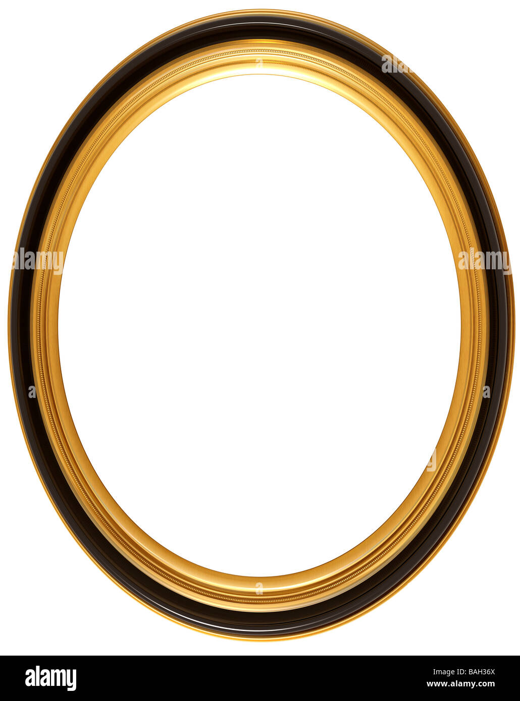 Isolierte Darstellung der eine ovale georgischen Bilderrahmen Stockfoto