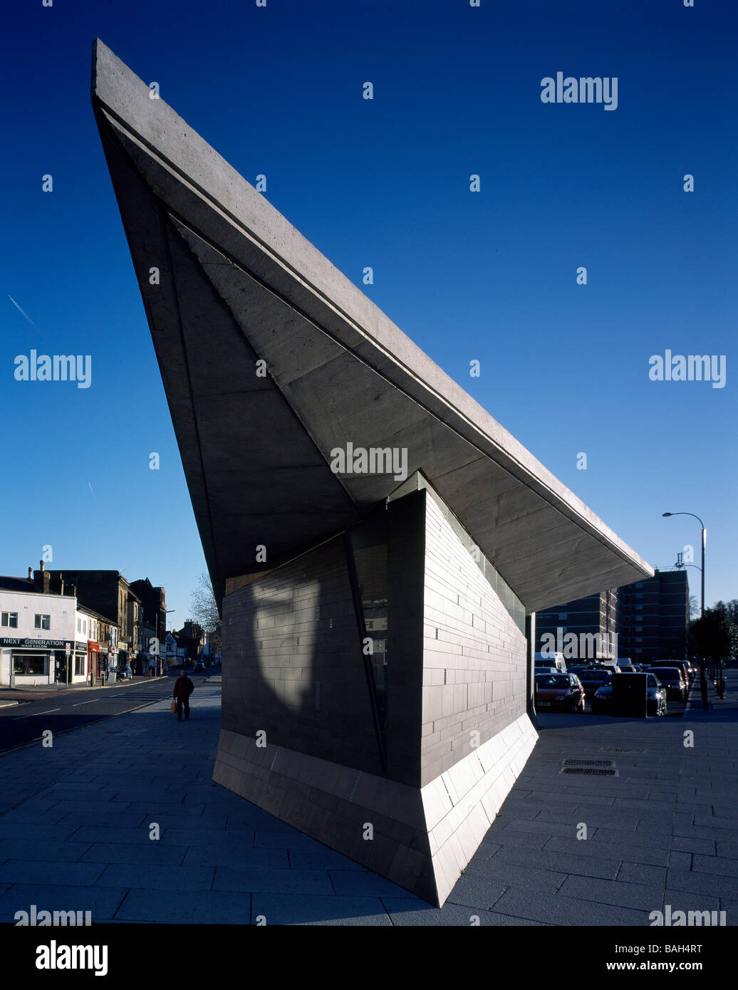 Öffentliche Toilette, Gravesham, Vereinigtes Königreich, Plastik Architekten, öffentlichen Loo insgesamt Außenansicht. Stockfoto