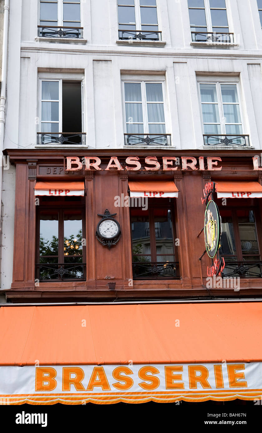 Frankreich, Paris, Saint Germain des Pres Bezirk, die Brasserie Lipp Stockfoto