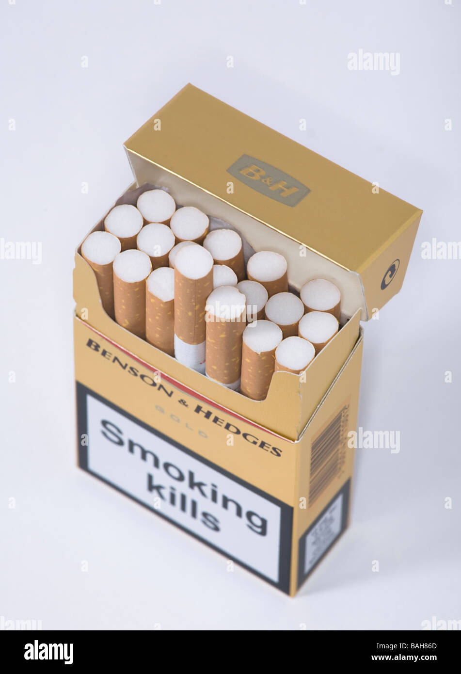 Zigarette Paket Benson Hecken Zigarette Stockfoto