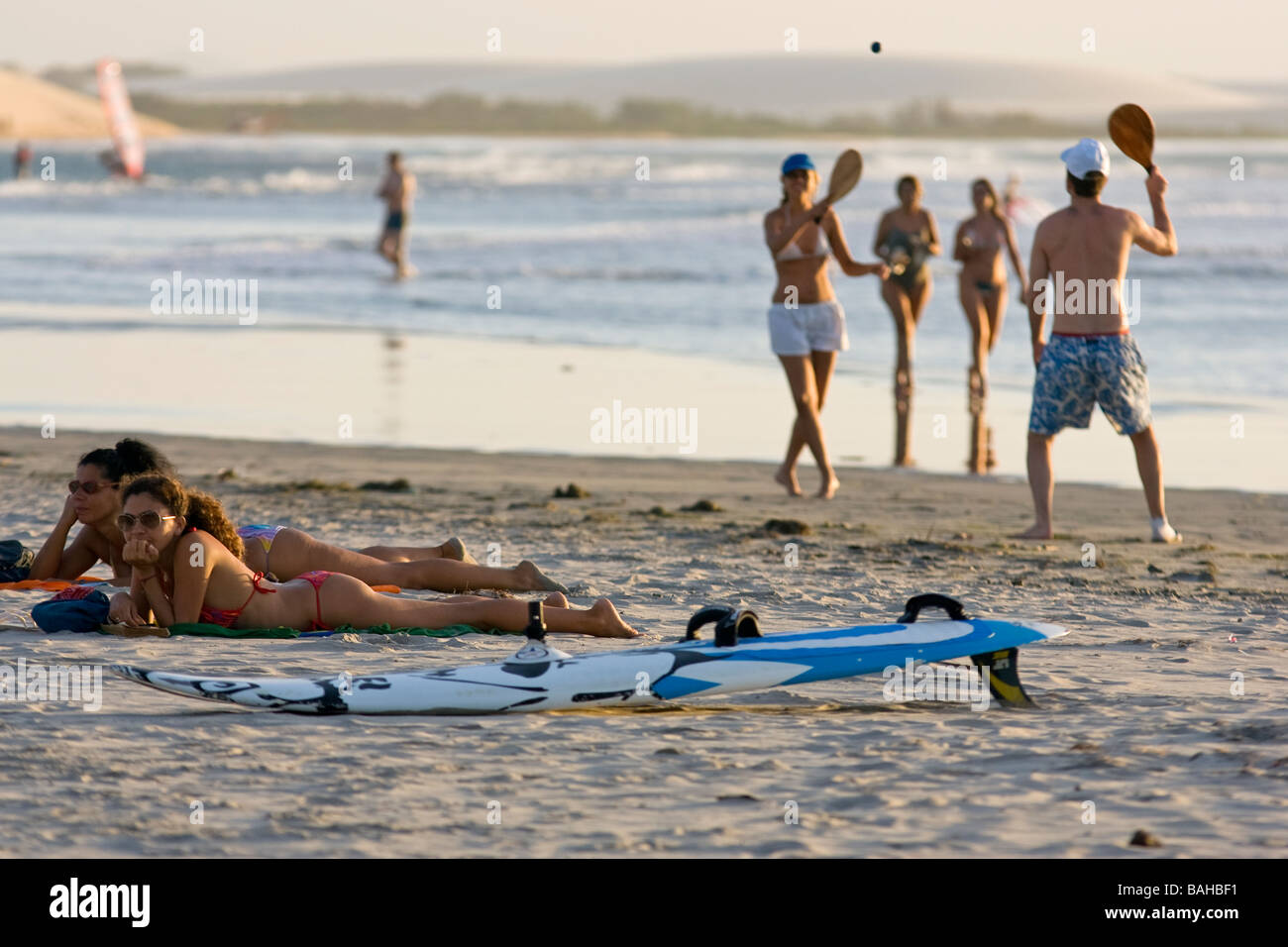 Strand-Szene Jericoacoara Stockfoto