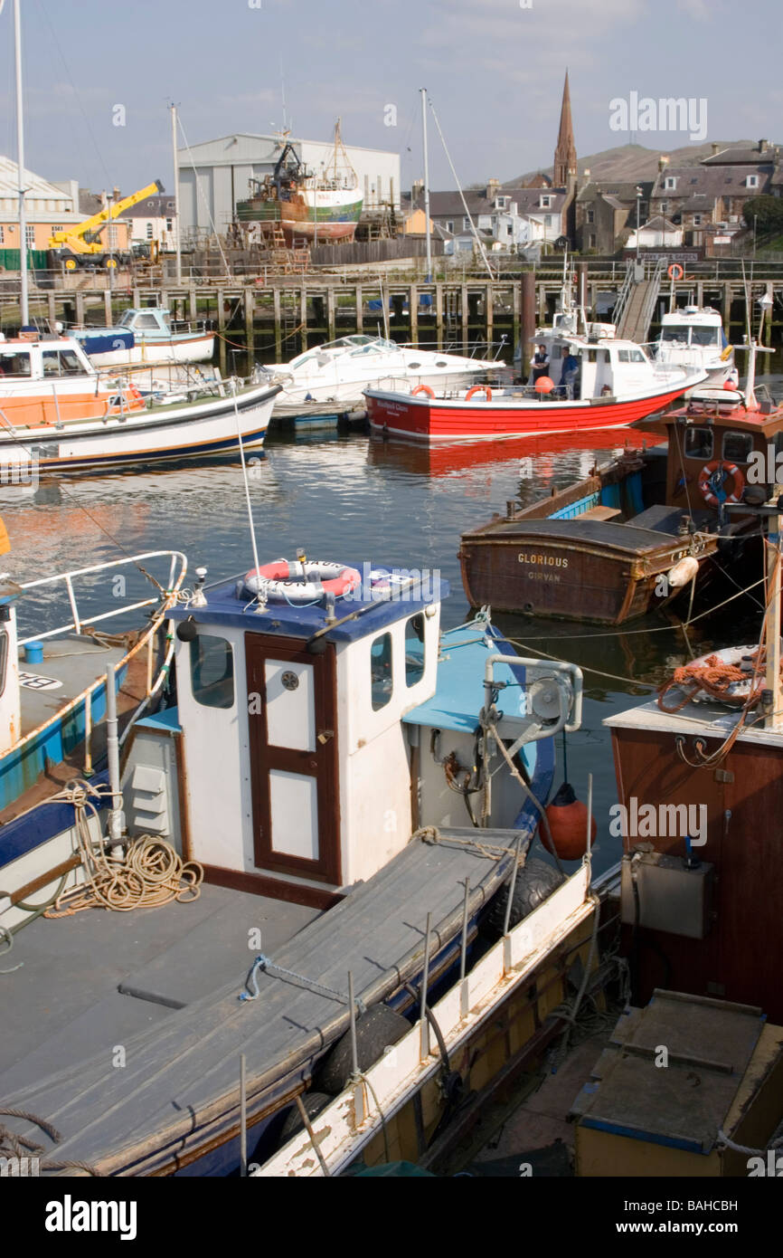 Fischerhafen von Girvan, South Ayrshire, Schottland Stockfoto