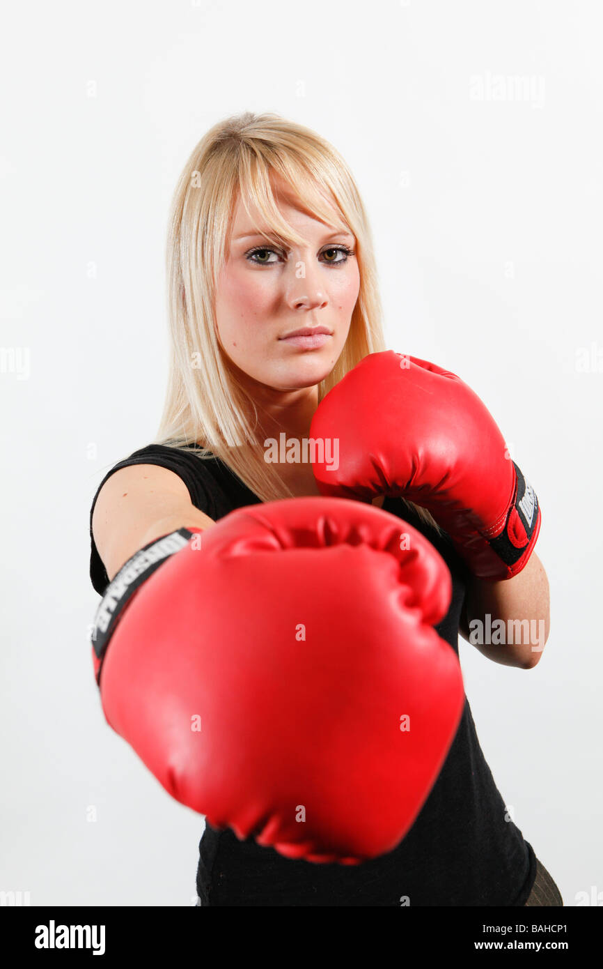 Lady boxer Stockfoto