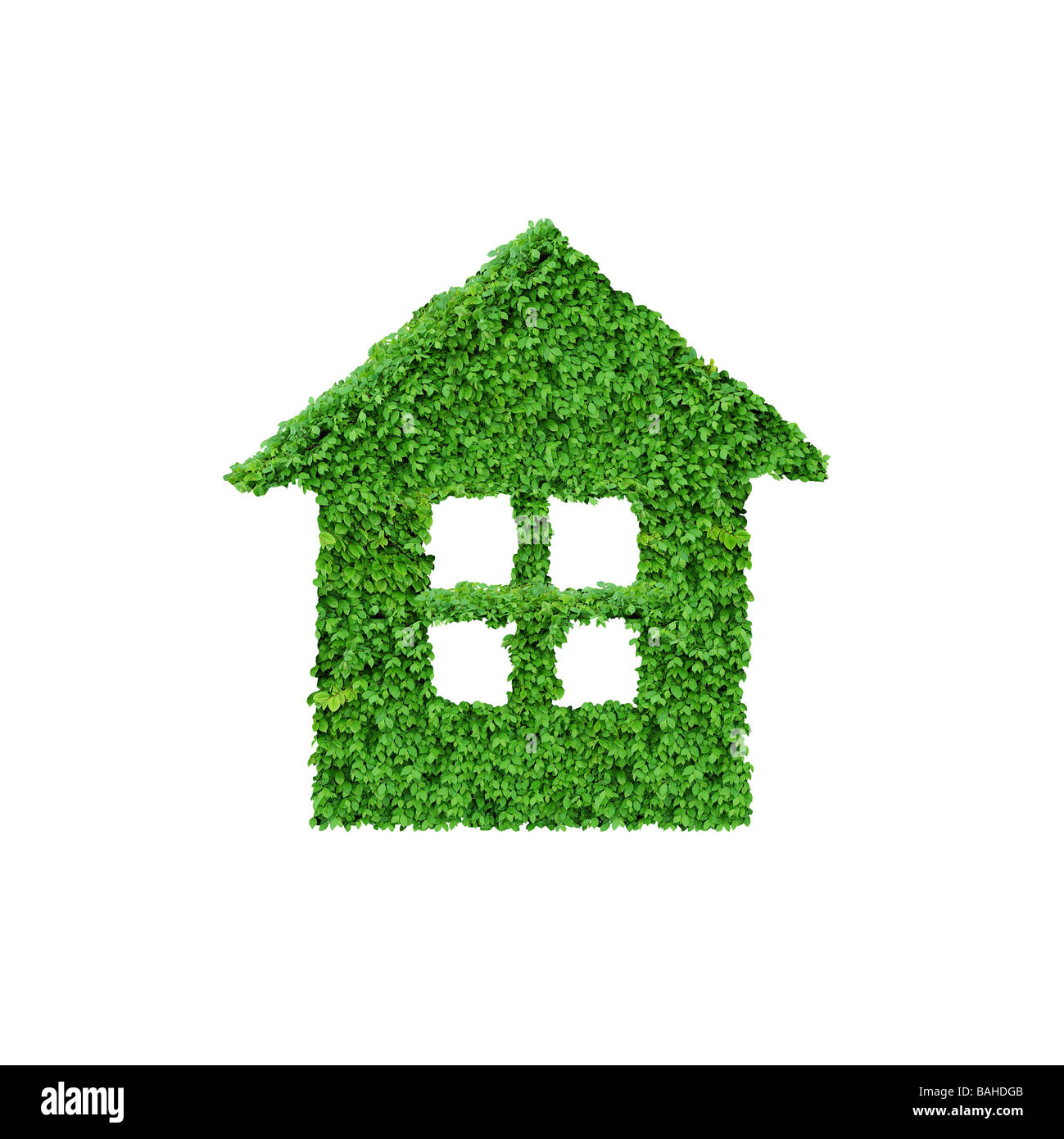 Lizenz erhältlich unter MaximImages.com Green Home Concept Eco Symbol Stockfoto