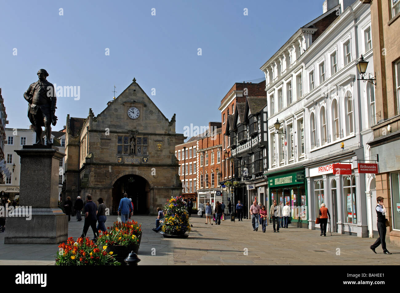 Der Platz, Shrewsbury, Shropshire, England, Vereinigtes Königreich Stockfoto