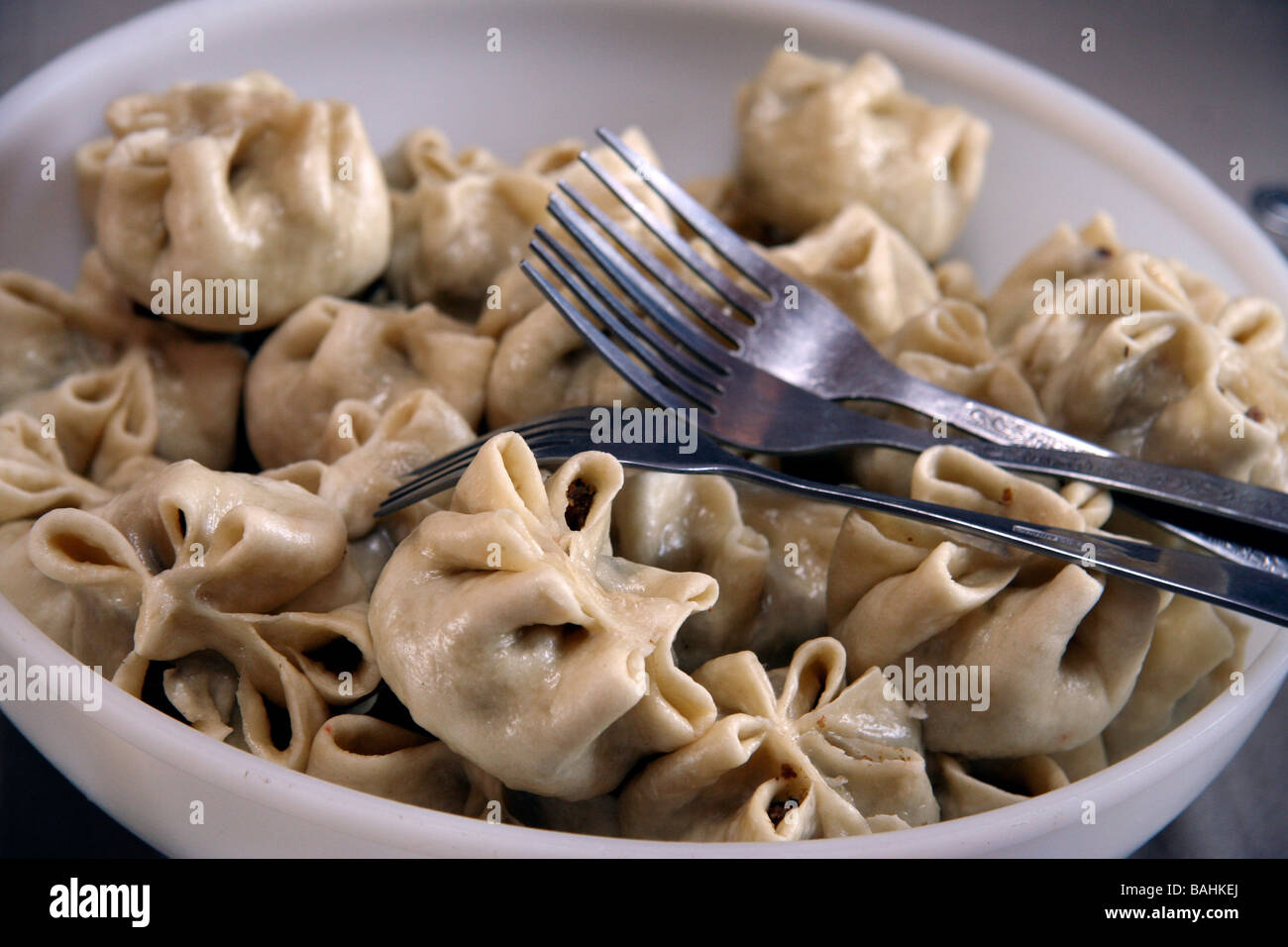 mongolische buuz Stockfoto