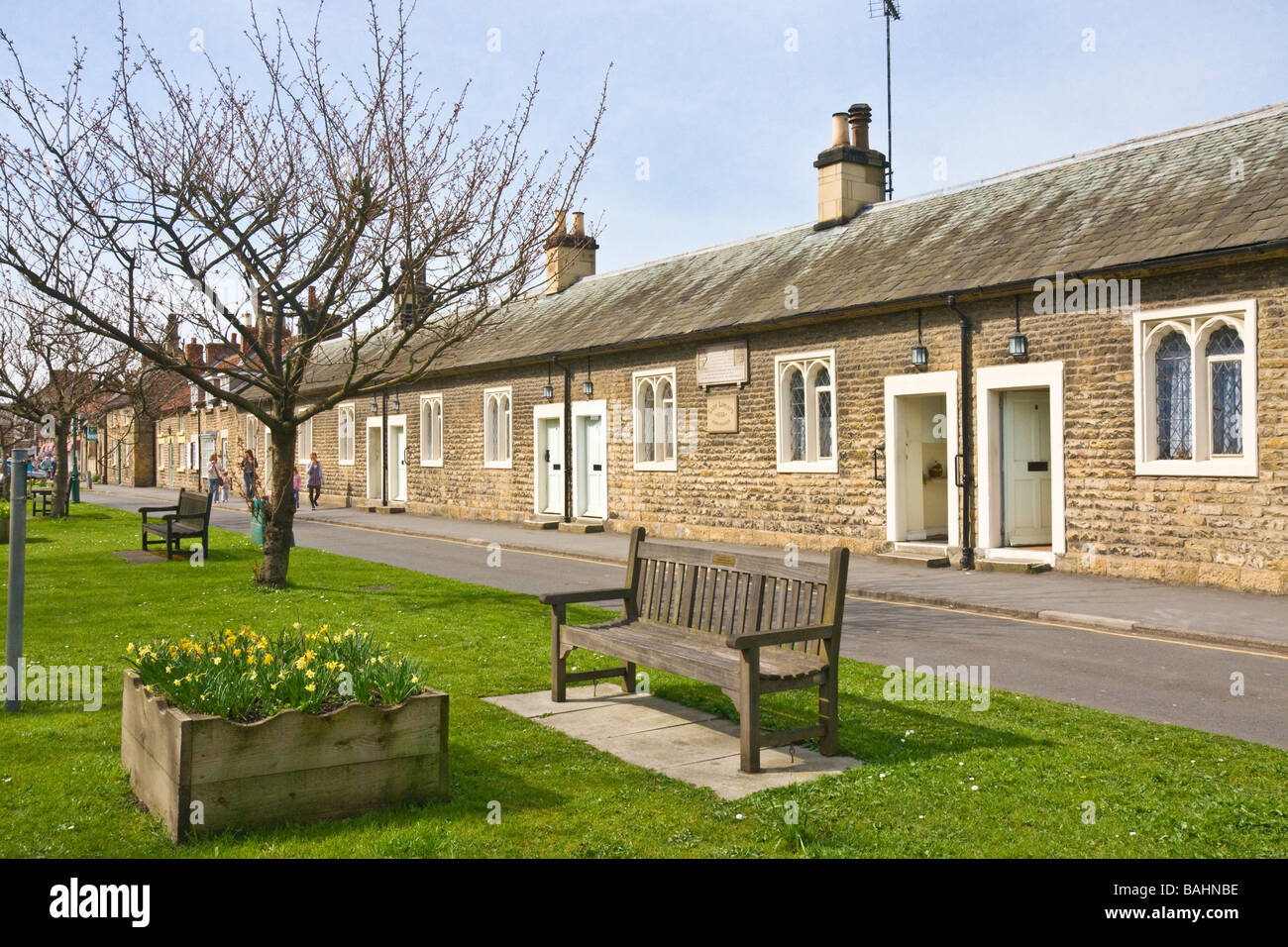 Almosen Häuser am Thornton-le-Dale in North Yorkshire Stockfoto