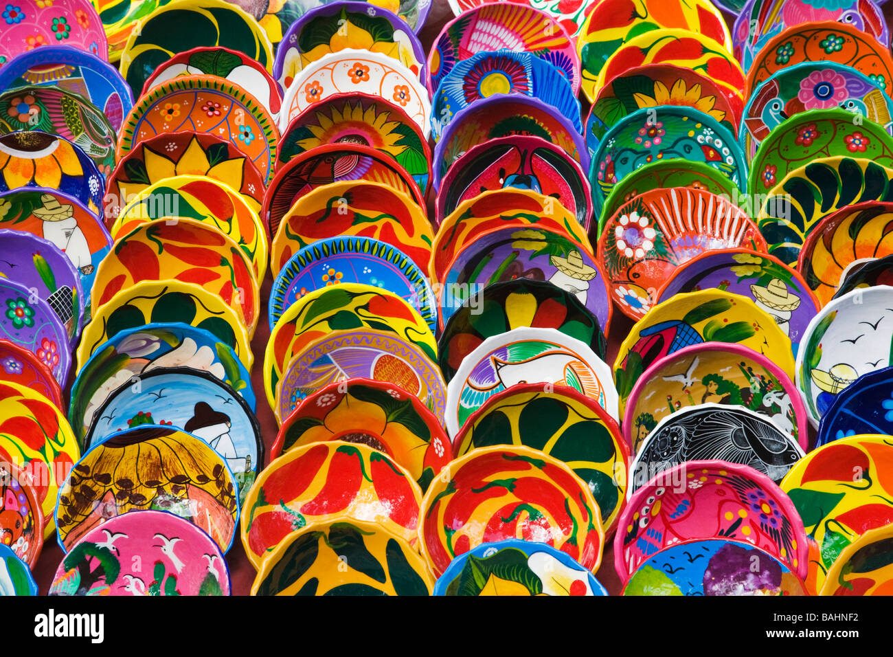 Lokales Kunsthandwerk und Souvenirs in Cancun Mexiko Stockfoto